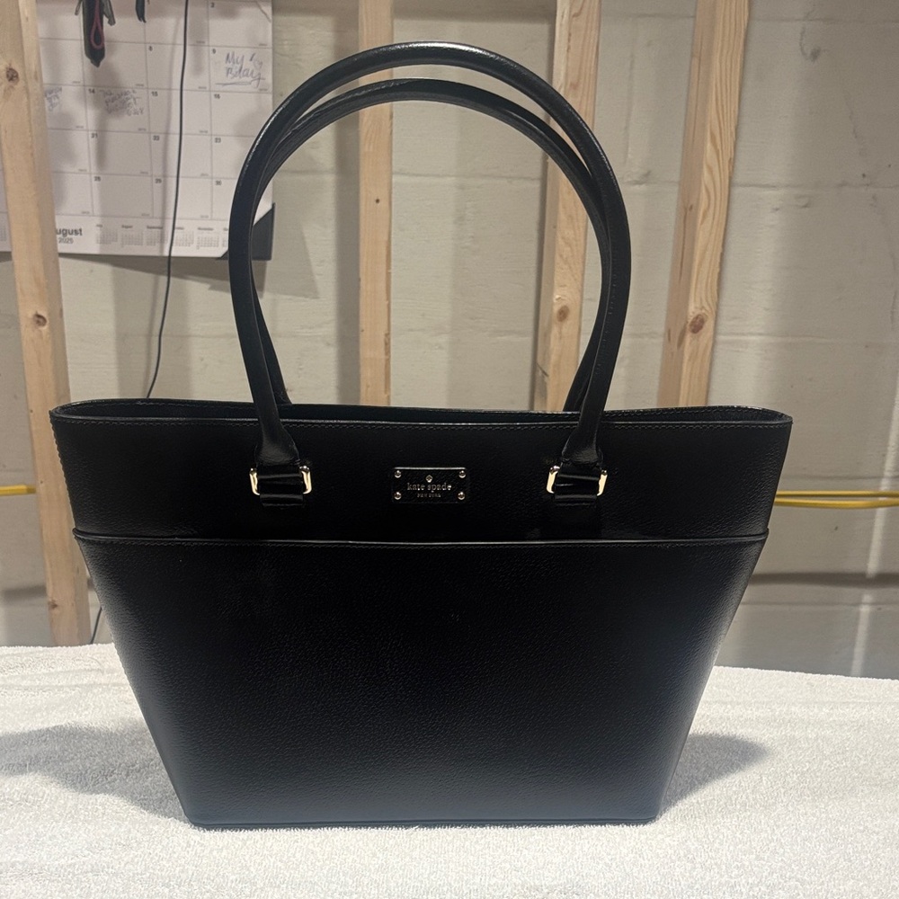 Kate Spade Black Leather Tote Bag